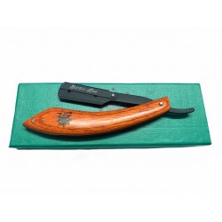Navaja Negra Mango de Madera Eurostil Barber Profesional
