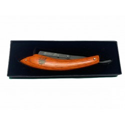 Navaja Negra Mango de Madera Eurostil Barber Profesional