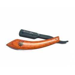 Navaja Negra Mango de Madera Eurostil Barber Profesional
