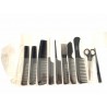 Set De Peines, Navaja Y Tijera Eurostil Barberia Peluqueria