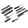 Set De Peines, Navaja Y Tijera Eurostil Barberia Peluqueria