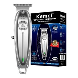 Kit Kemei Patillera Trimmer Metal 1949 + Afeitadora Shaver 1102