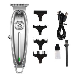 Kit Kemei Patillera Trimmer Metal 1949 + Afeitadora Shaver 1102