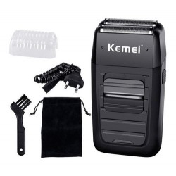 Kit Kemei Patillera Trimmer Metal 1949 + Afeitadora Shaver 1102