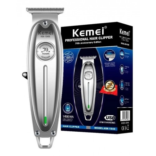 Kemei Corta Pelo Trimmer Metal 1949 + Afeitadora Shaver 2024