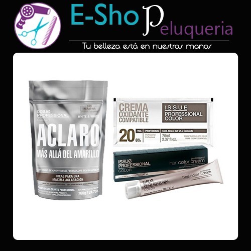 Issue Kit 12 Tinturas + Polvo Decolorante White White X 700grs