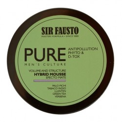 Sir Fausto Pure Hybrid Mousse Cera Detox Volumen Mate 100ml