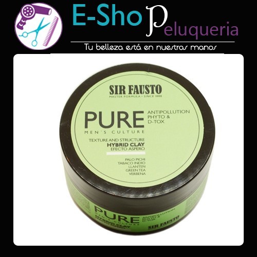 Sir Fausto Pure Hybrid Clay Cera Detox Efecto Áspero 100ml