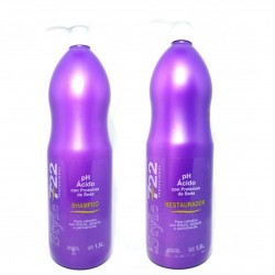 Shampoo + Mascara Ph Acido Con Proteína De Seda X 1800ml 722