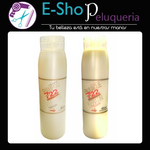 Kit Shampoo + Enjuague Keratina Pelo Dañado Reparación 722