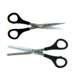 Kit Tijera Microdentada Y Pulir 6'' Peluqueria Eurostil + Navaja