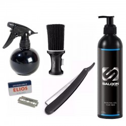 Kit Sacapelo + Pulverizador + Gel De Afeitar + Navaja Barberia