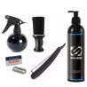 Kit Sacapelo + Pulverizador + Gel De Afeitar + Navaja Barberia