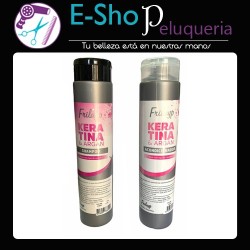 Kit Shampoo Y Acondicionador Keratina Argan Frilayp X 370ml