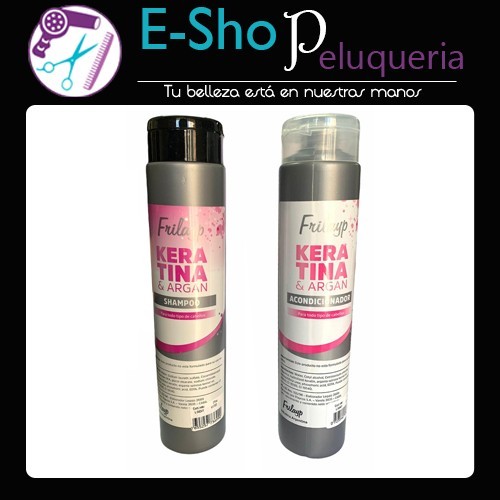 Kit Shampoo Y Acondicionador Keratina Argan Frilayp X 370ml