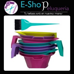 Kit Pincel + Bols Tintura Profesional Peluqueria Eurostil