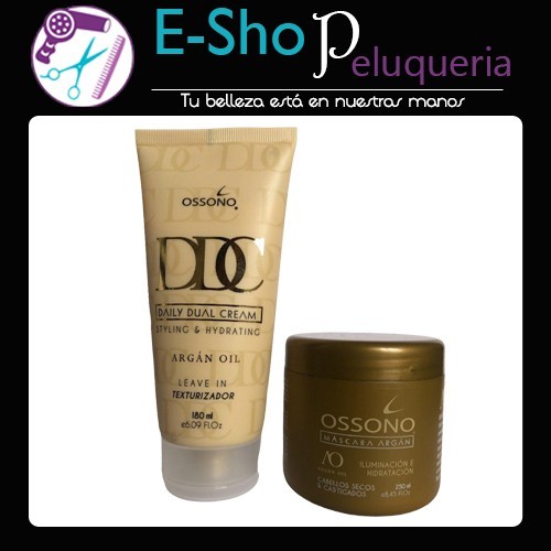 Kit Crema De Peinar Argan  X 180 Ml + Máscara de Argán 250ml Ossono