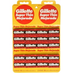 Gillette Super Thin Roja Hojas de Afeitar Blisters X20 Unidades
