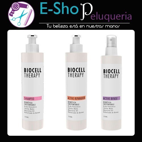 Kit Shampoo + Acondicionador + Active Bifase Biocell Therapy Nutriv Exiline x 250ml