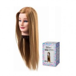 Cabeza De Practica Pelo Sintetico Largo 55cms + Soporte Eurostil