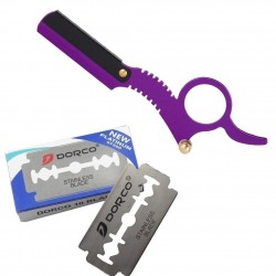 Kit Navaja de Afeitar Dedo Profesional + Hojas de Afeitar Dorco