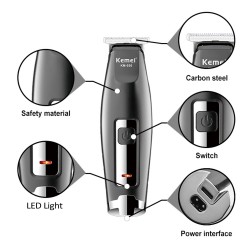 Maquina De Cortar Pelo Patillera Profesional Kemei Km-030