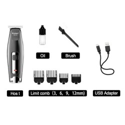 Maquina De Cortar Pelo Patillera Profesional Kemei Km-030