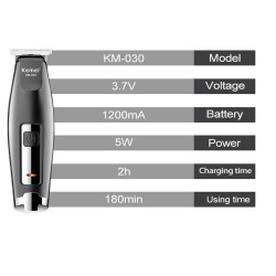 Maquina De Cortar Pelo Patillera Profesional Kemei Km-030