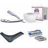 Kit Navaja + Peine Molde + Hojas de Afeitar Dorco + Crema de Afeitar Algabo Barber