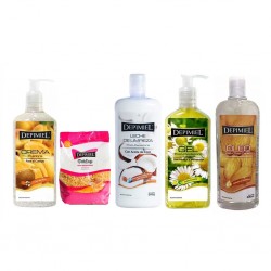 Cera Depilatoria + Exfoliante + Gel Post Depilatorio + Oleo + Leche Limpiador Depimiel
