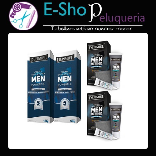 Kit 2 Crema Depilacion Hombre Corporal +2 Parte Intimas Depimiel