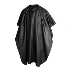 Capa Corte Negra Lisa Barbería Peluquería Pelo Profesional