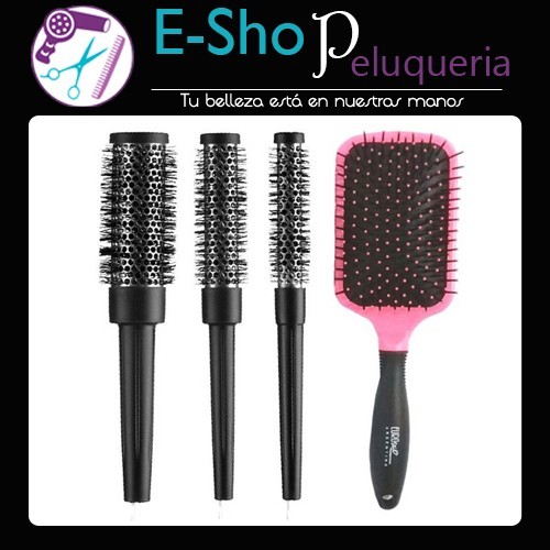 Kit X 4 Cepillos De Brushing Profesional Eurostil Termicos
