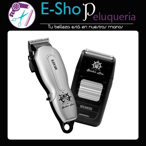 Cortadora De Pelo Black Sam + Afeitadora Bucanero Eurostil Kit