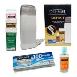 Kit Derretidor Depimiel Depikit + 3 Cera Roll On 100 Bandas