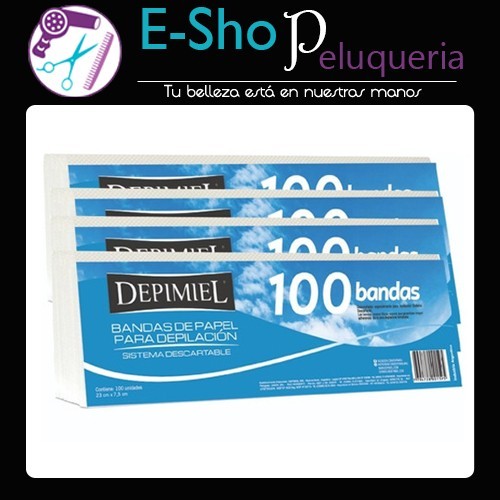 Bandas de Papel para Depilacion Depimiel Kit x 400 Unidades