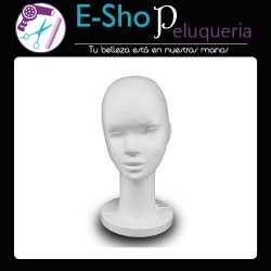 Cabeza de Practica Maquini Telgopor Apoya Pelucas