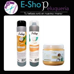 Shampoo + Acondicionador + Mascara Coco Frilayp Pelo Seco