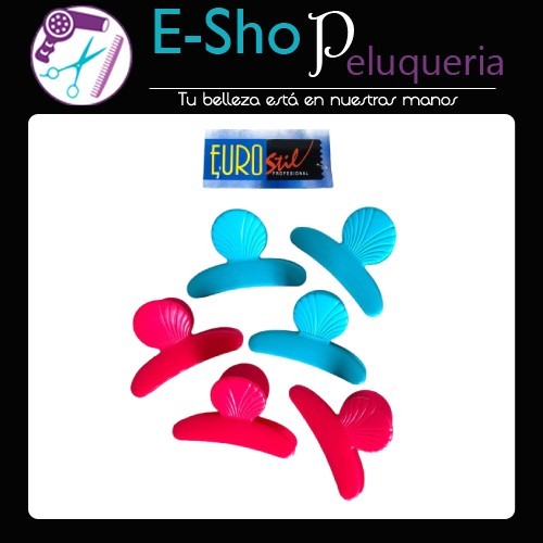 Ganchos de plastico x6 unidades Cod 50089 EUROSTIL