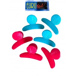 Ganchos de plastico x6 unidades Cod 50089 EUROSTIL