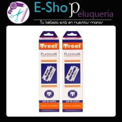 Kit 40 Cajas De Filos Treet Platinum Navaja Afeitar Barbero
