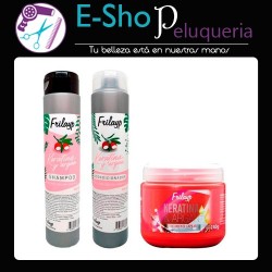 Kit Shampoo + Acondicionador + Mascara Keratina Y Argan Frilayp Reparacion