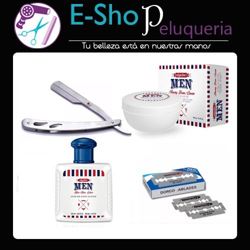 Kit Navaja + Hojas de Afeitar Dorco + Crema de Afeitar Algabo + After Shave