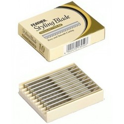 Navaja de Acero Inoxidable Eurostil 6417 + 10 Filos Feather Kit