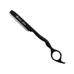 Navaja Negra de Corte Barber Line Eurostil 6420 + 10 Filos Feather Kit