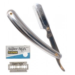 Kit Navaja Barbero Ragnar Plata Navajin Barber Eurostil + Filos