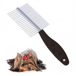 Peine Doble Metálico Para Mascotas Acero Inox