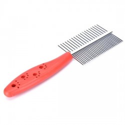 Peine Doble Metálico Para Mascotas Acero Inox