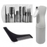 Set 10 Peines de Corte + Pulverizador + Regla Barba Barberia
