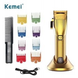 Kit Maquina De Corte Kemei K32s Gold + Patillera  i32s + Shaver Afeitadora TX1